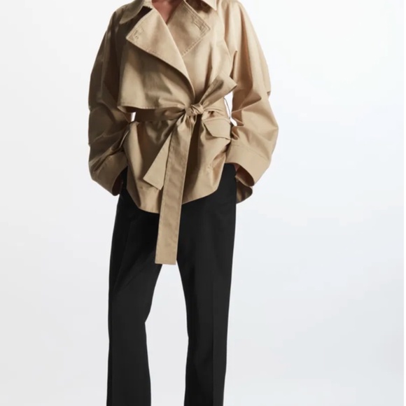 COS Cropped Trench Oversized Size 6-8 - Picture 7 of 7